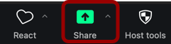 Screenshot of Share Screen button