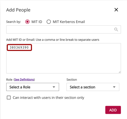 Screenshot of Add People