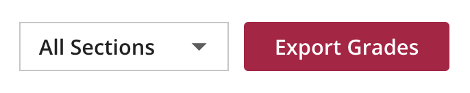 Screenshot of Export Grades button